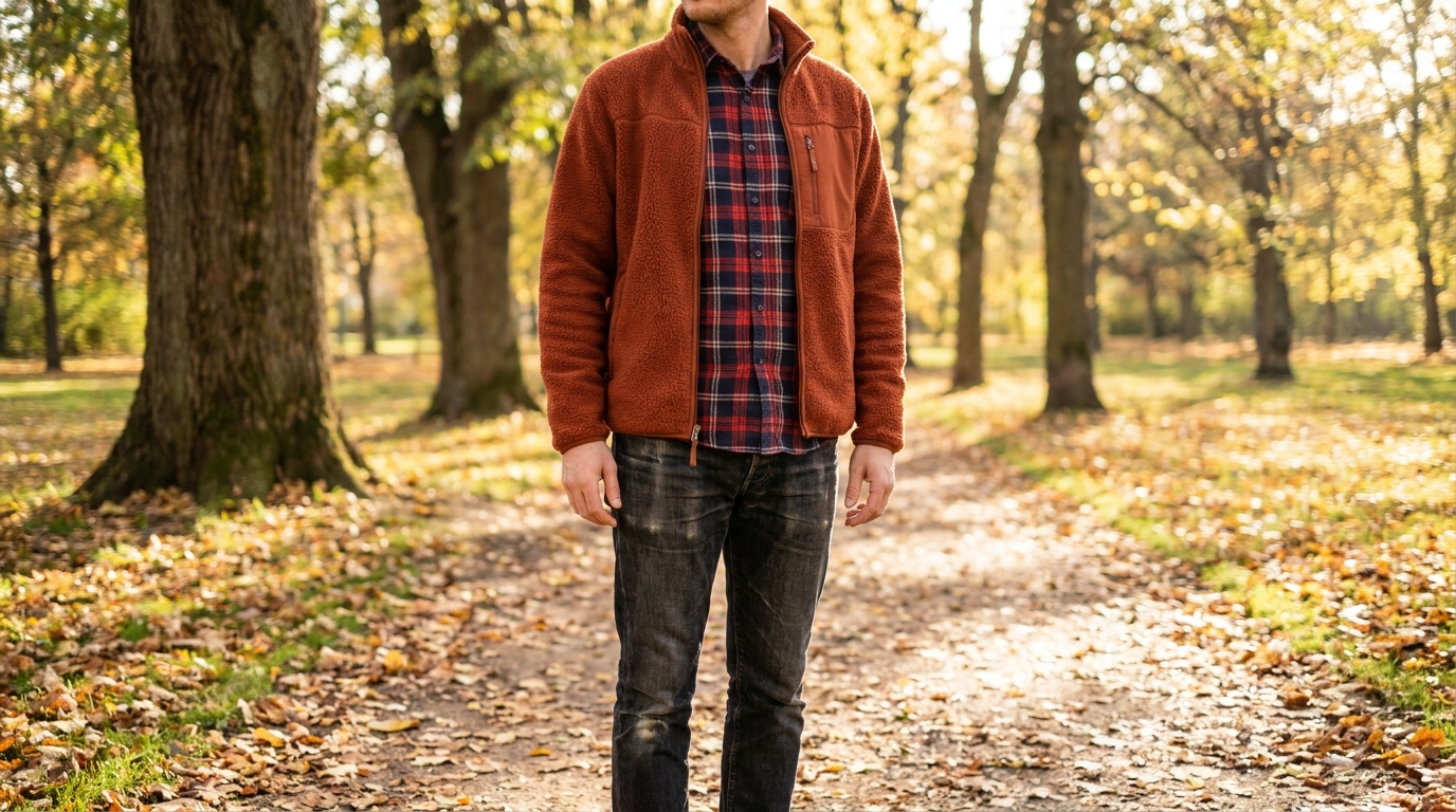mid weight fleece jacket rust mid weight
