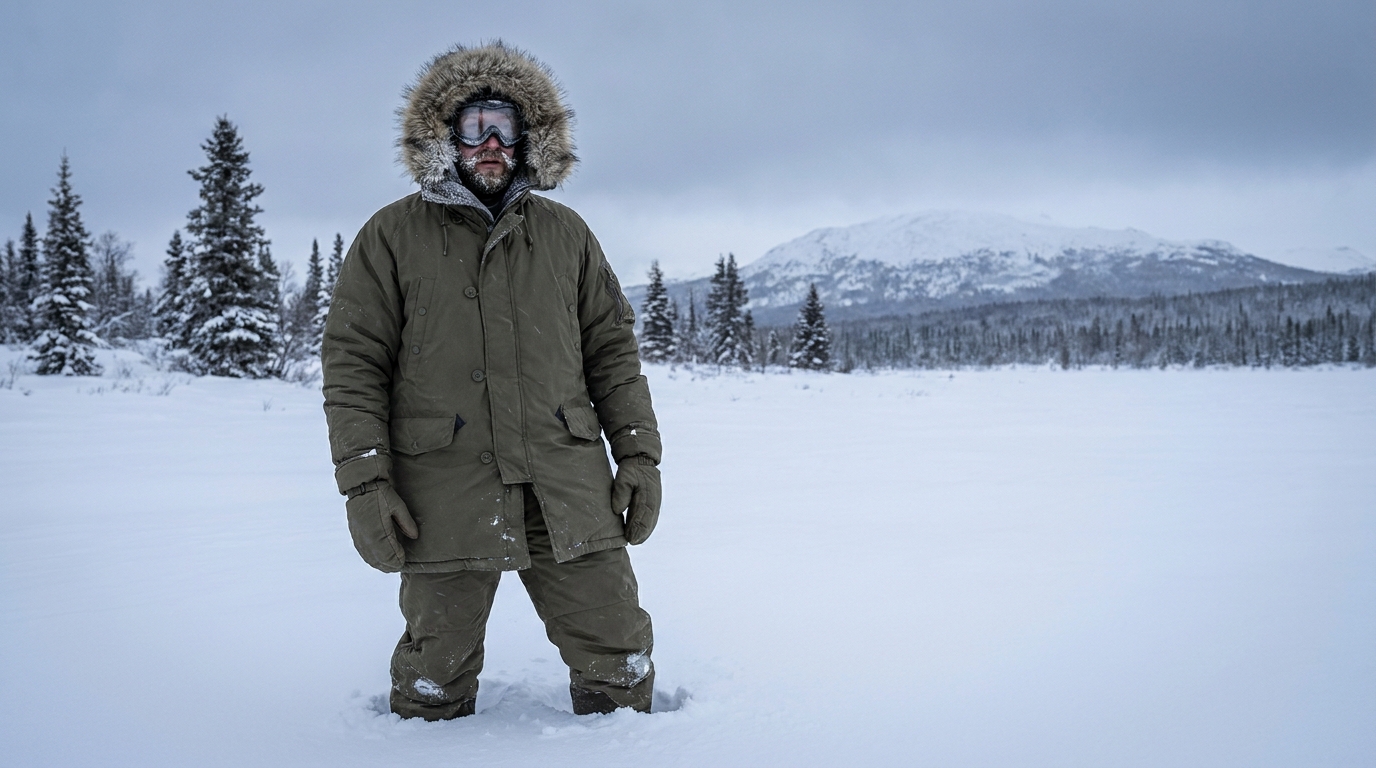 parka jacket heavy duty knee length