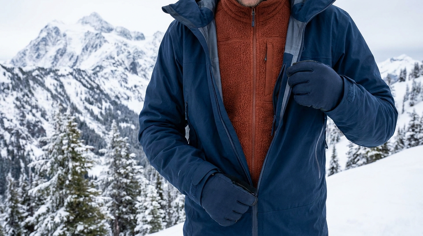 winter fleece jacket midweight breathable