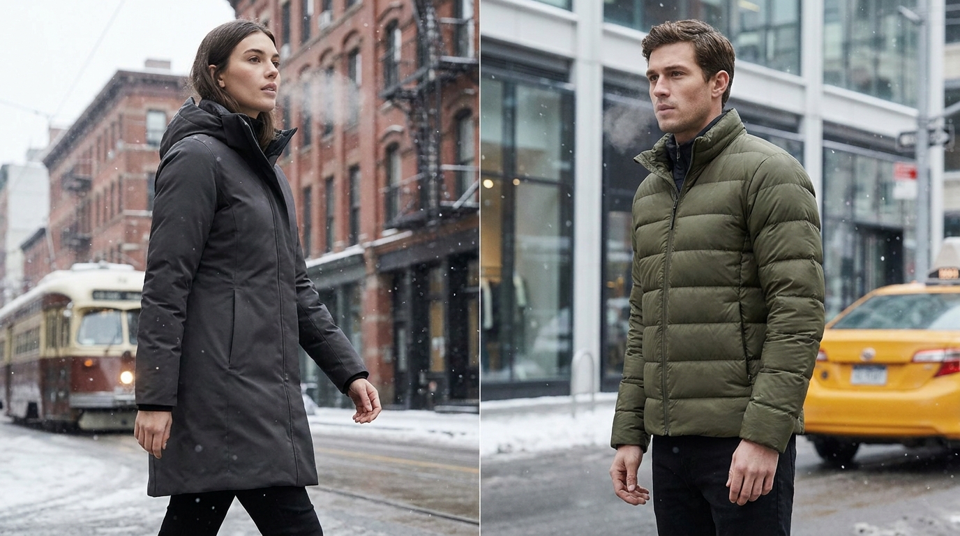 winter jacket smooth quilted