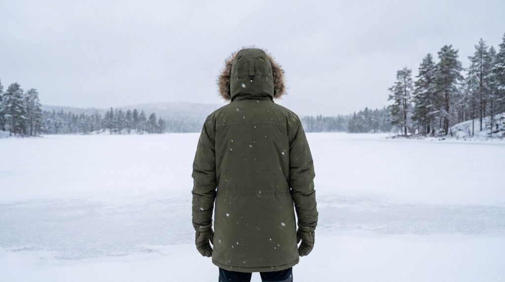 winter parka olive green