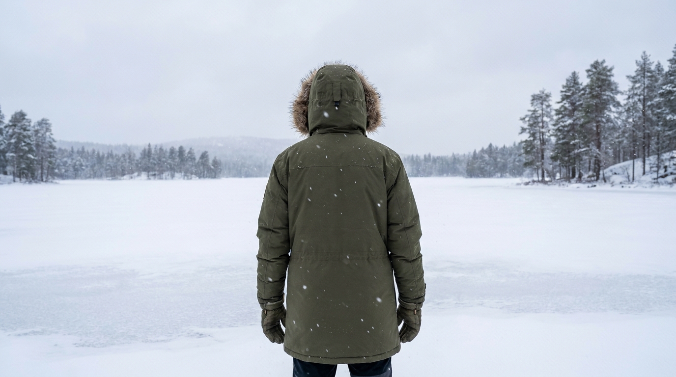 winter parka olive green