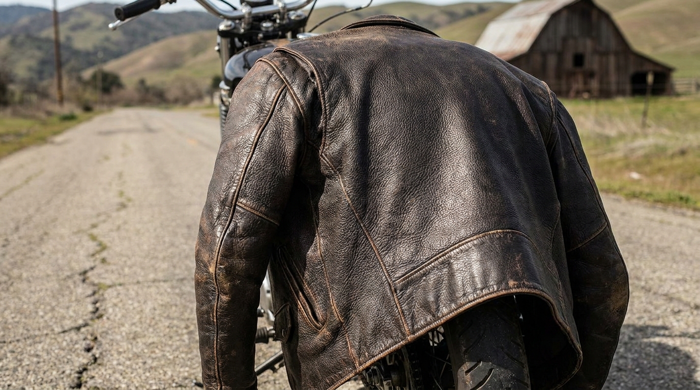cowhide jacket rugged thick
