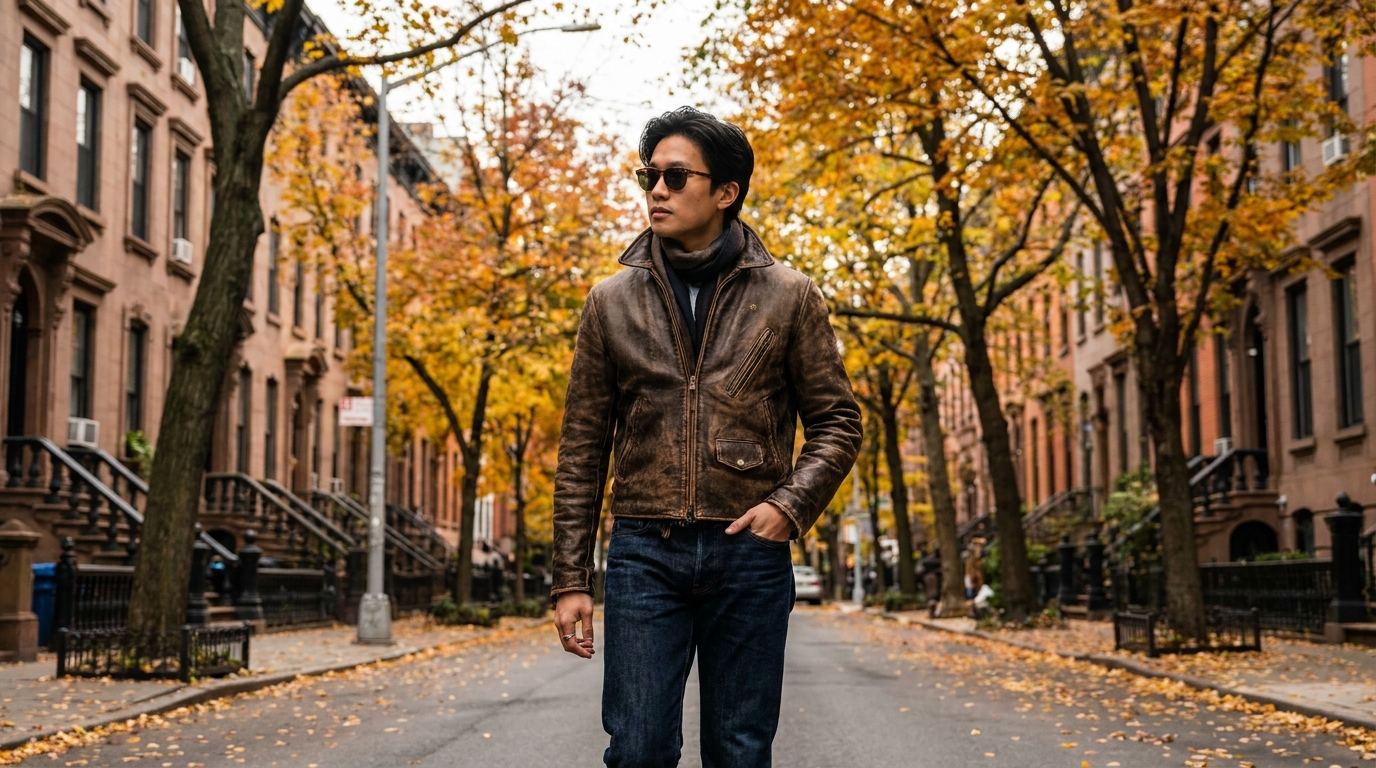 leather jacket classic durable