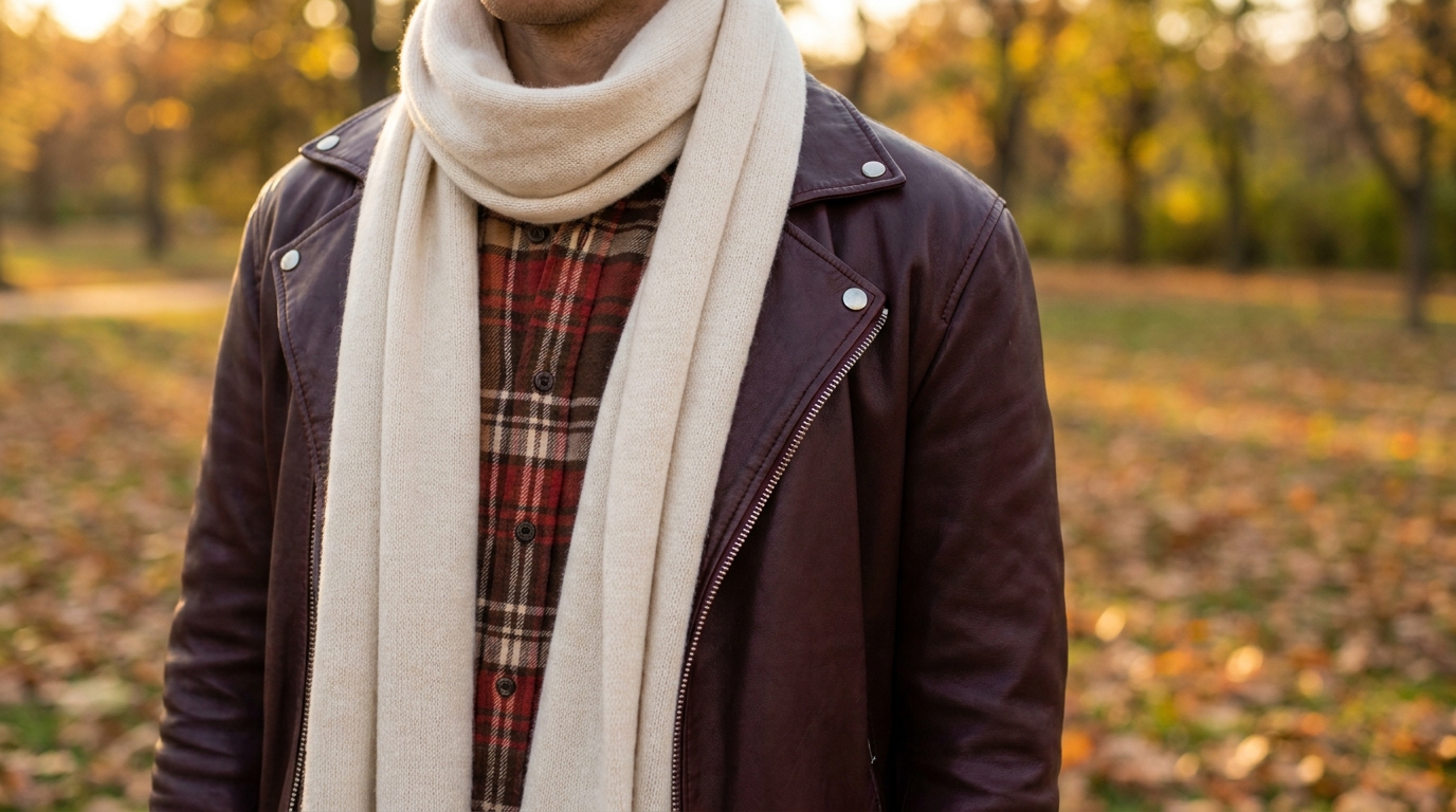 leather jacket dark burgundy autumn