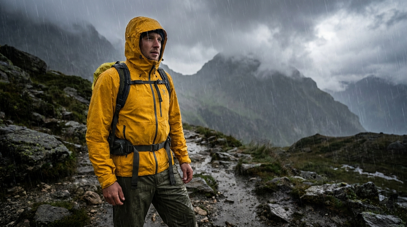 waterproof jacket outdoor yellow