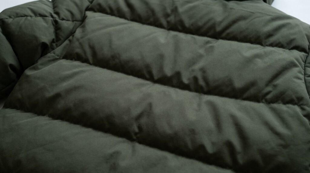 puffer jacket horizontal nylon