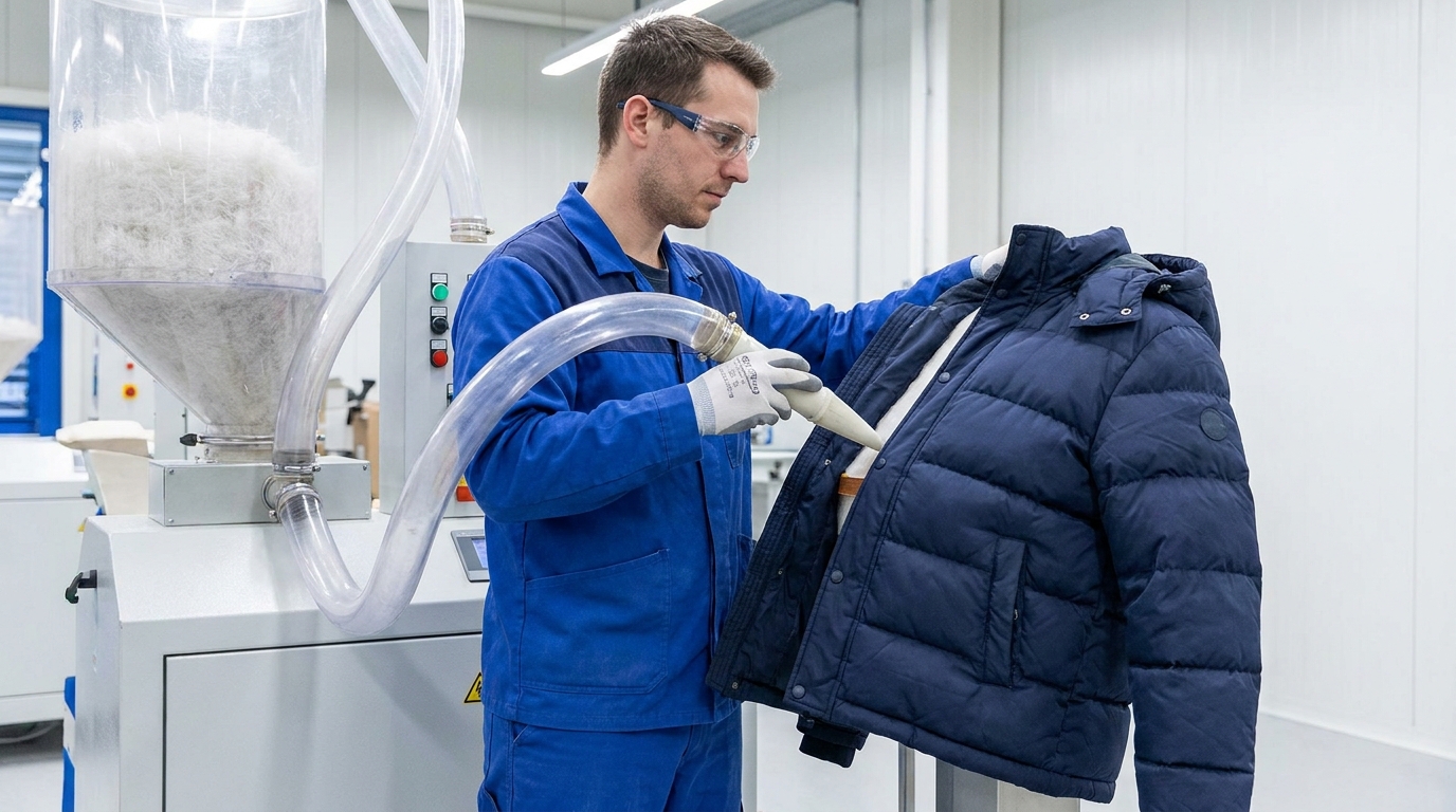 puffer jacket stitched baffled