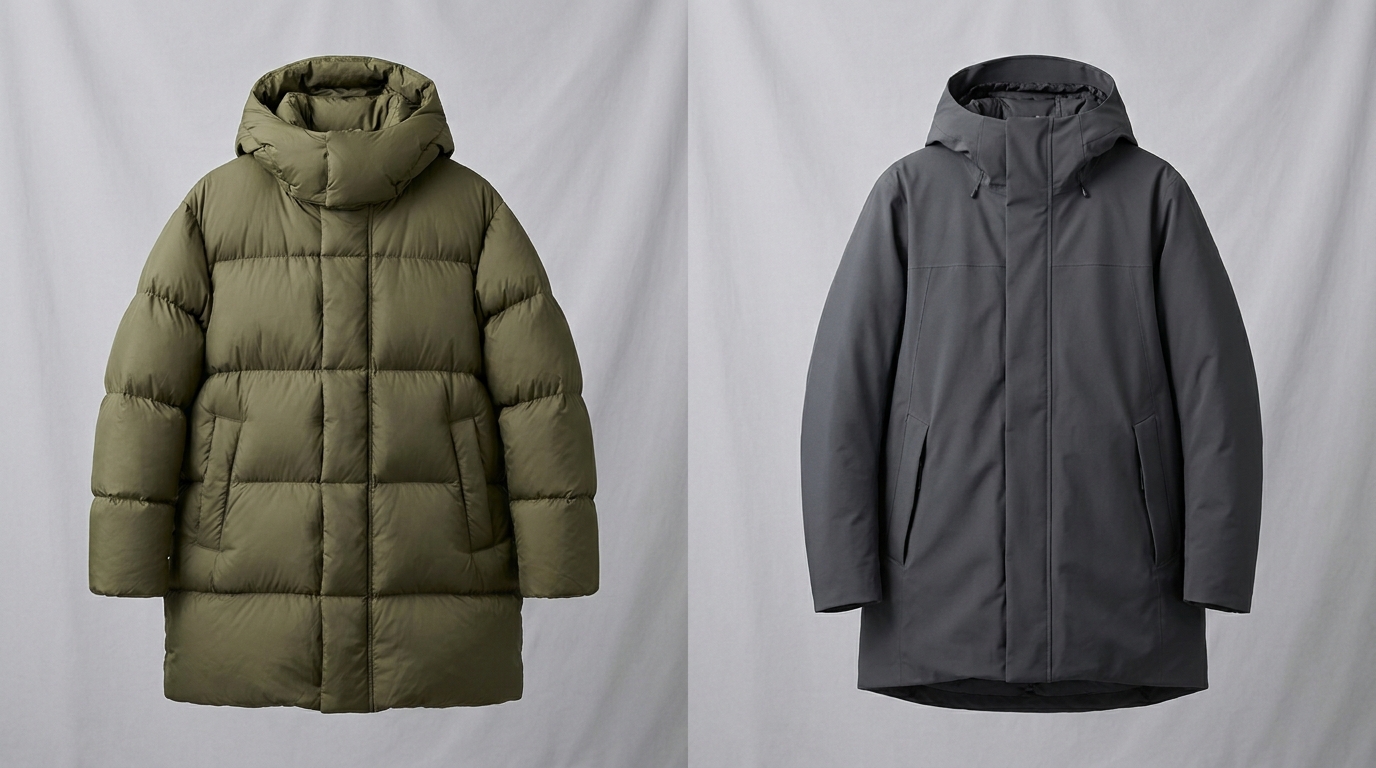 winter coat quilted smooth